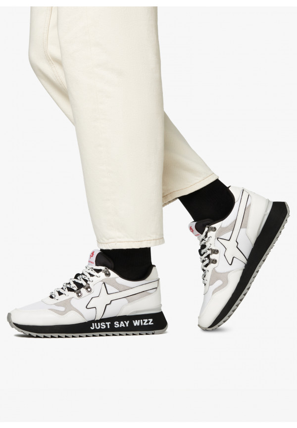 W6yz Sneakers in ecopelle e tessuto tecnico Bianco -YAK-M Nuovo