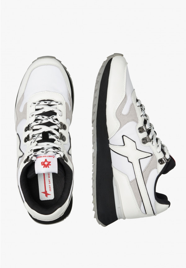 W6yz Sneakers in ecopelle e tessuto tecnico Bianco -YAK-M Nuovo