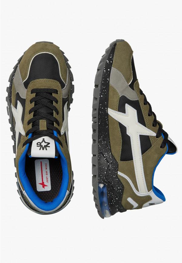 W6yz Sneakers in suede e tessuto tecnico Militare -BREEZE 3-M Qualità