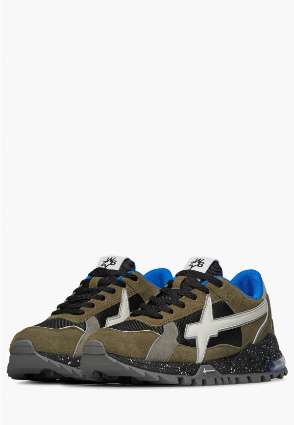 W6yz Sneakers in suede e tessuto tecnico Militare -BREEZE 3-M Qualità