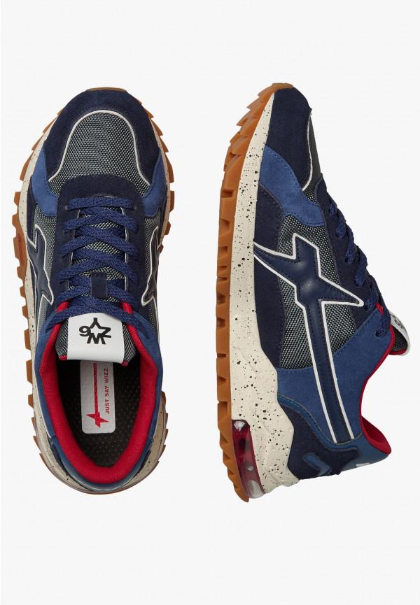W6yz Sneakers in suede e tessuto tecnico Navy -BREEZE 3-M Promozione