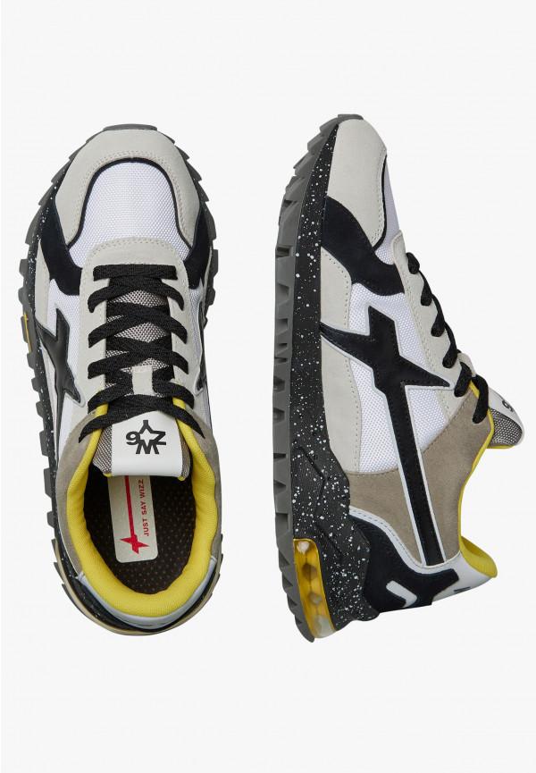 W6yz Sneakers in suede e tessuto tecnico Bianco-Grigio -BREEZE 3-M Spedizione Gratuita