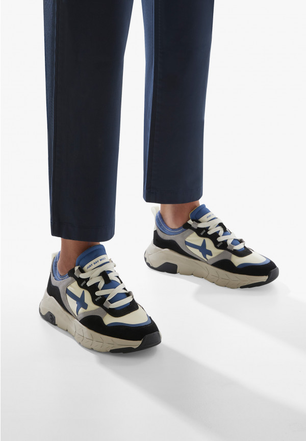 W6yz Sneakers in suede e tessuto tecnico Grigio -NEXT-M Soddisfazione Garantita