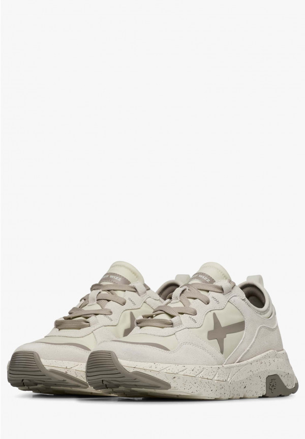 W6yz Sneakers in suede e tessuto tecnico Bianco panna -NEXT-M Qualità Garantita