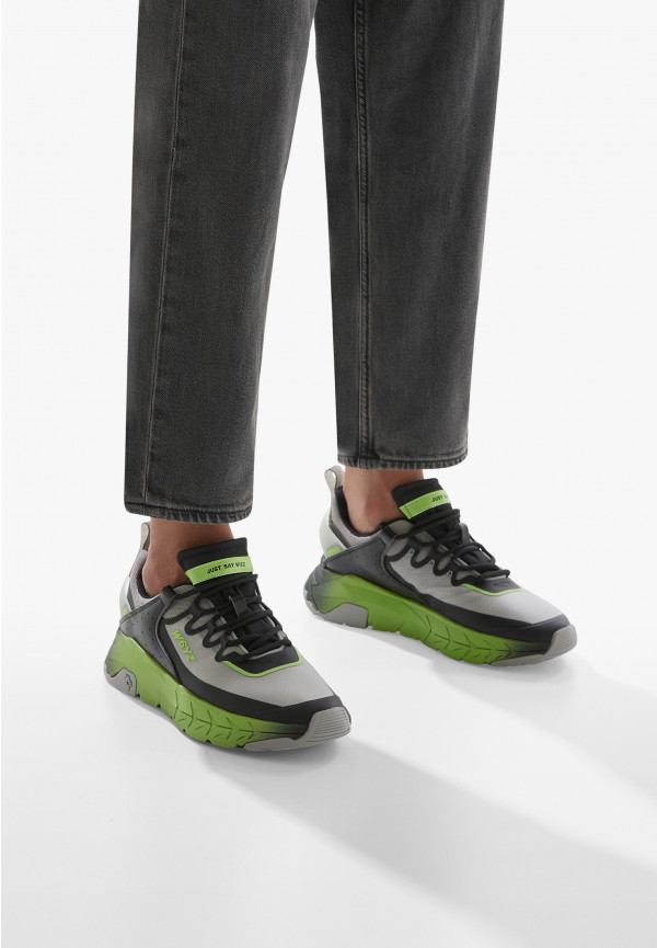 W6yz Sneakers in ecopelle e tessuto tecnico Grigio -WILL-M Consegna Veloce