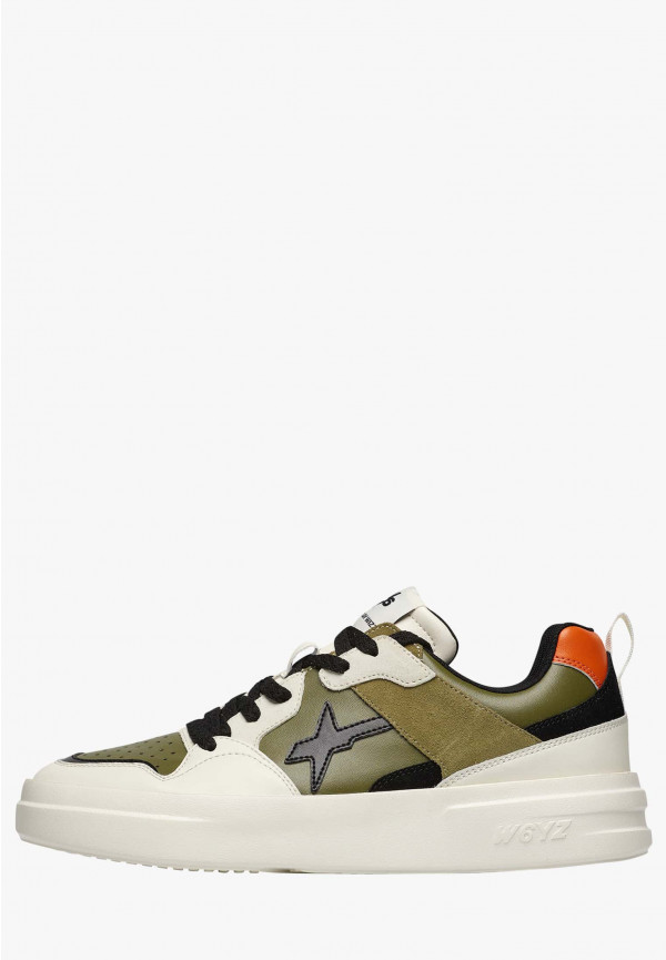 W6yz Sneakers in ecopelle e suede Militare -BOND 2-M Promozione Limitata