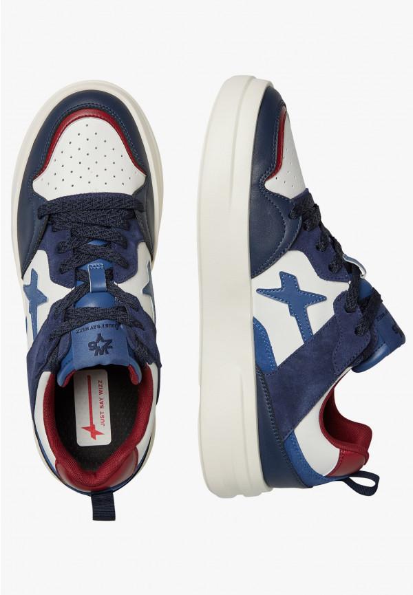 W6yz Sneakers in ecopelle e suede Bianco-Blu -BOND 2-M Fino Al -60%