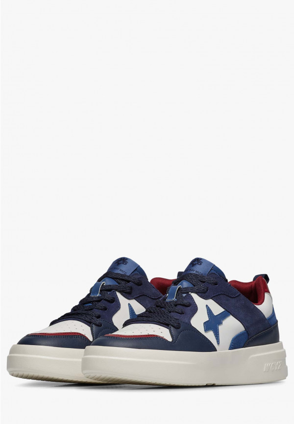 W6yz Sneakers in ecopelle e suede Bianco-Blu -BOND 2-M Fino Al -60%