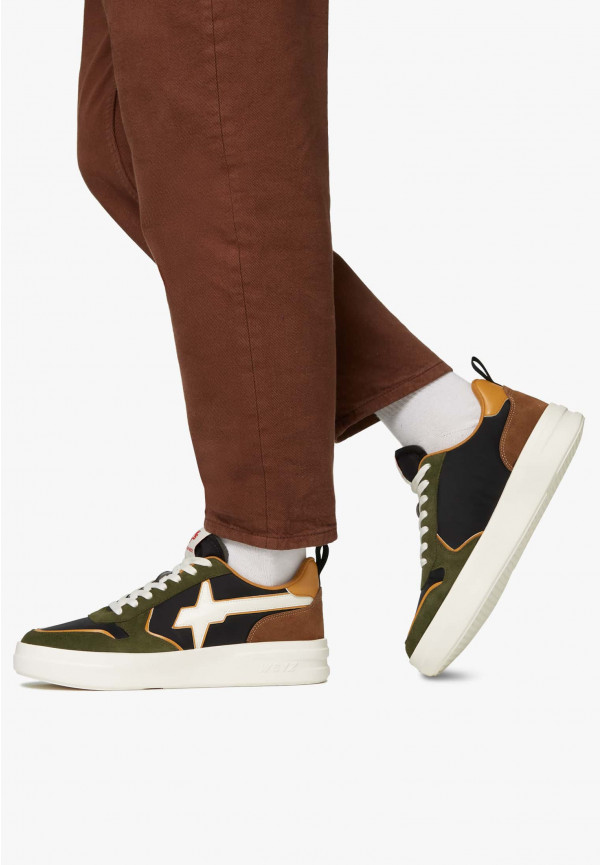 W6yz Sneakers in tessuto tecnico e suede Militare -BOND-M Online Outlet