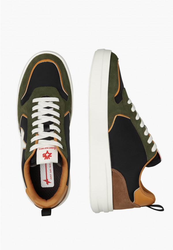 W6yz Sneakers in tessuto tecnico e suede Militare -BOND-M Online Outlet