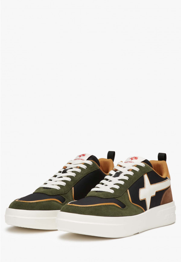 W6yz Sneakers in tessuto tecnico e suede Militare -BOND-M Online Outlet