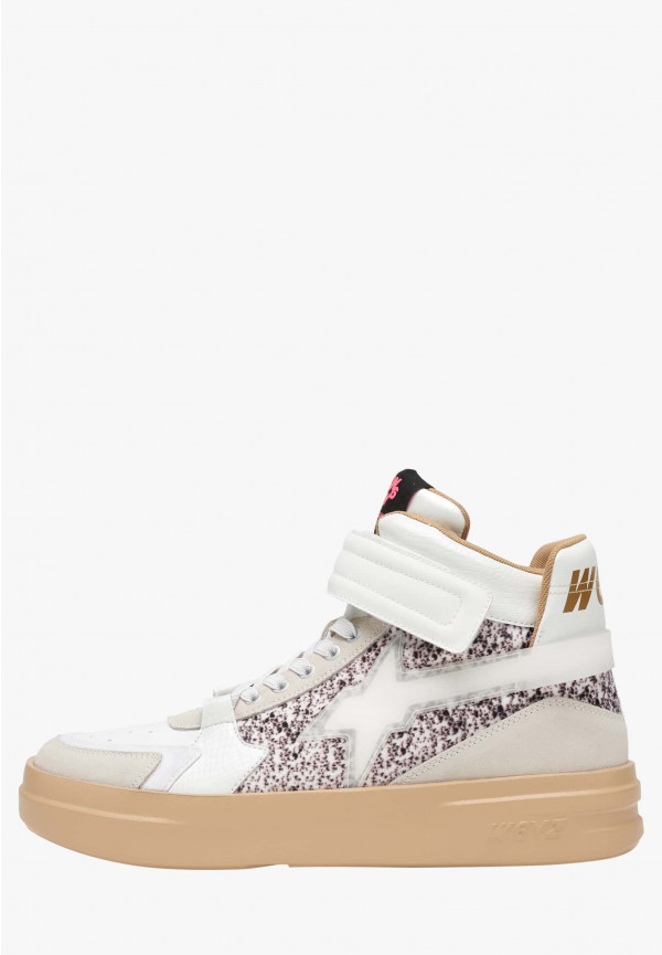 W6yz Sneakers alla caviglia in pelle e suede Bianco -Q-UNI Sottocosto