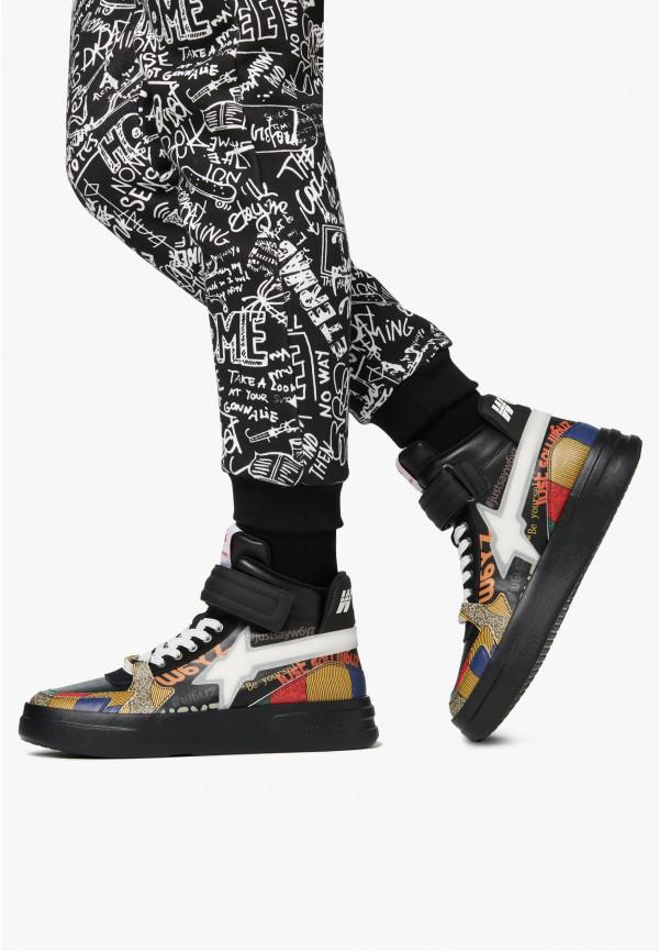 W6yz Sneakers alla caviglia in pelle Nero -Q-UNI Presa
