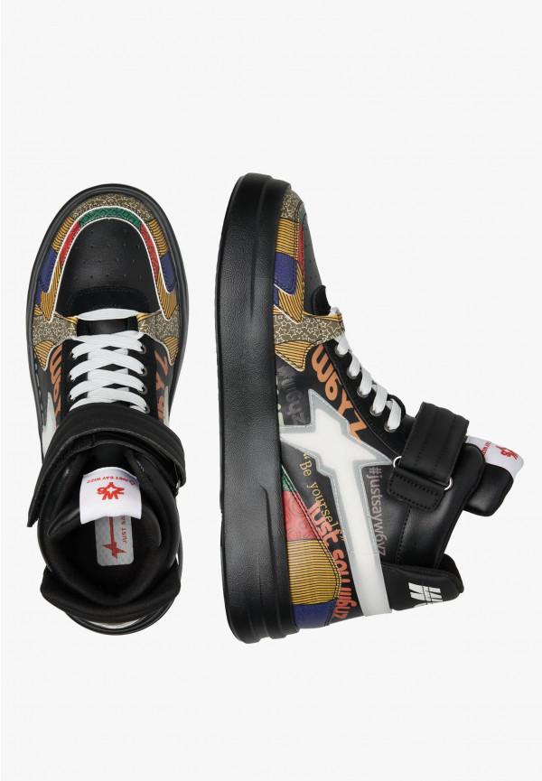 W6yz Sneakers alla caviglia in pelle Nero -Q-UNI Presa