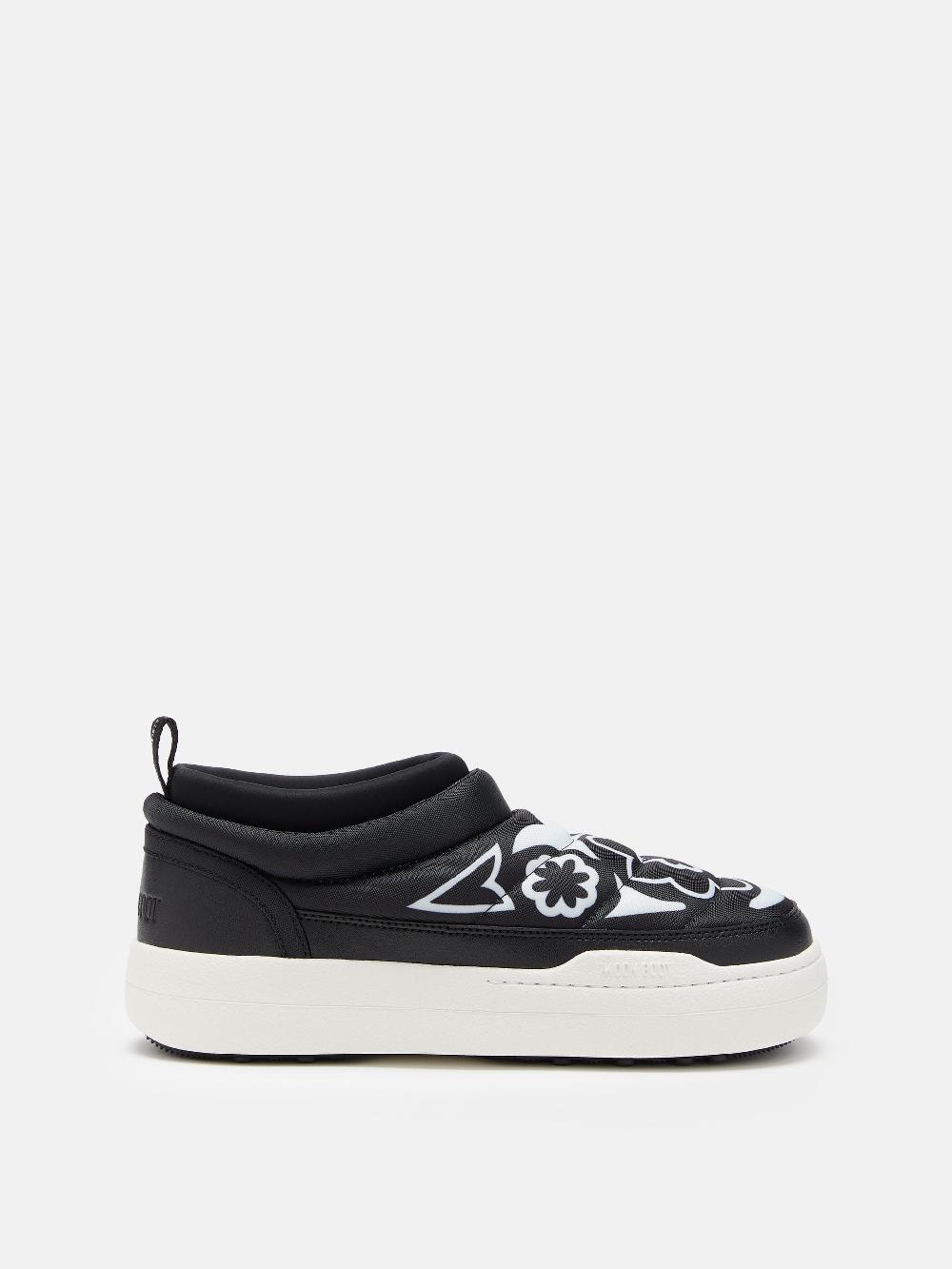 ﻿Moon Boot PARK SOFT NERO CON MOTIVO FLOREALE