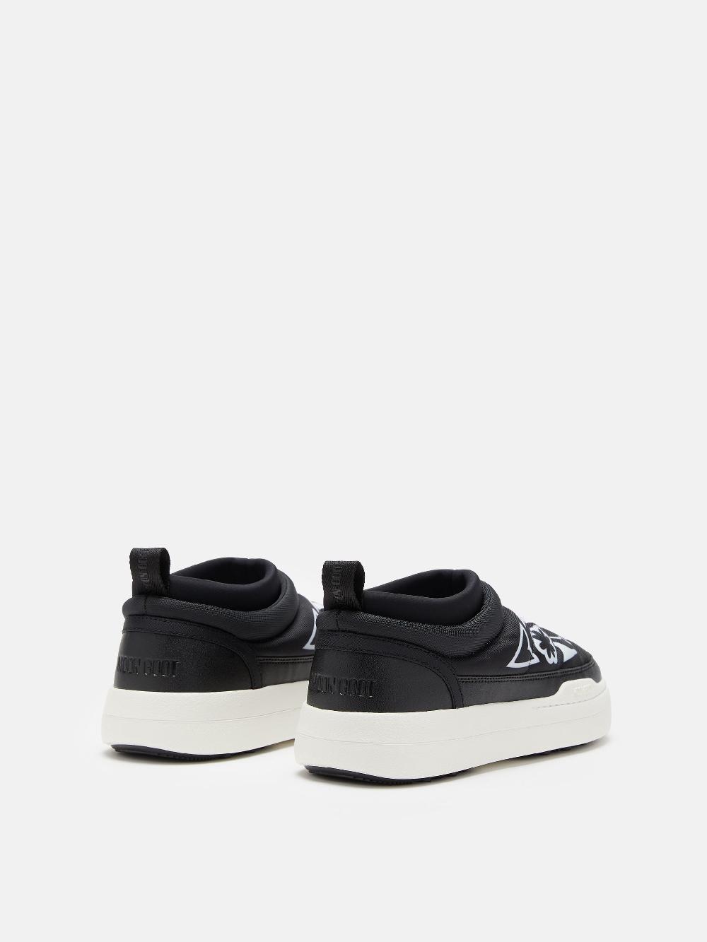 ﻿Moon Boot PARK SOFT NERO CON MOTIVO FLOREALE Moda