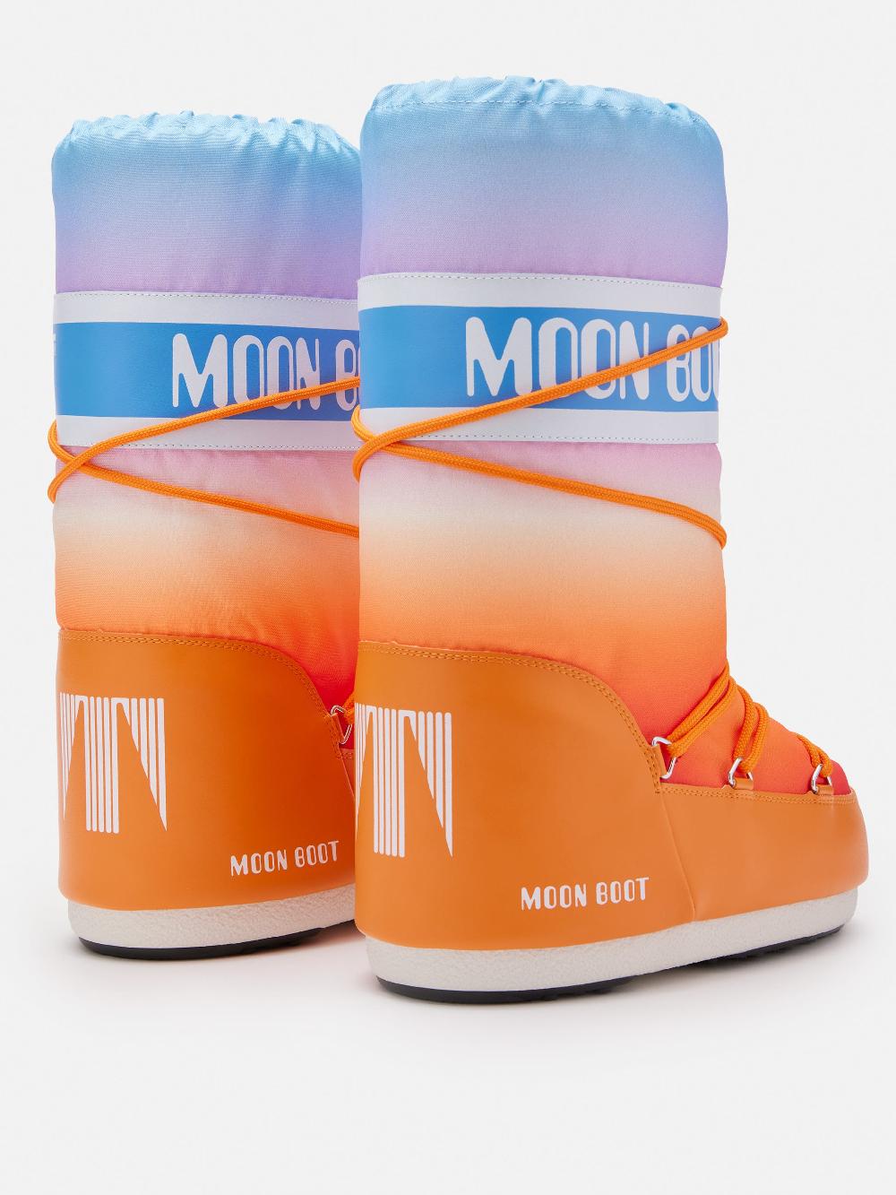 Moon Boot ICON ARANCIONE CON STAMPA SUNRISE Italia