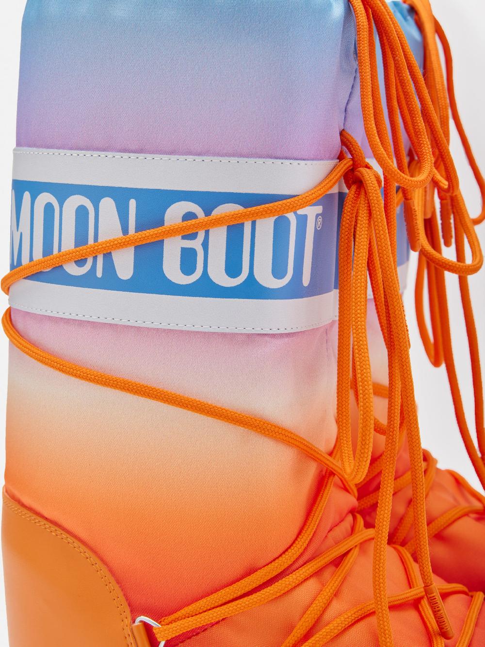 Moon Boot ICON ARANCIONE CON STAMPA SUNRISE Italia