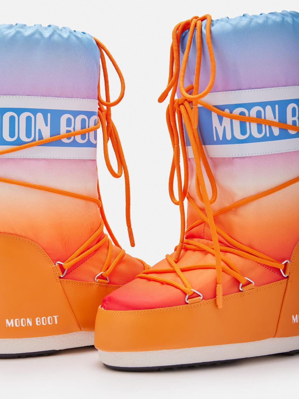 Moon Boot ICON ARANCIONE CON STAMPA SUNRISE Italia