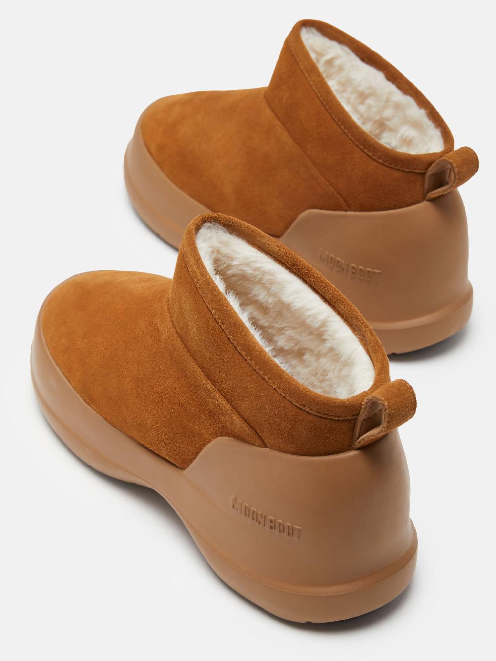 Moon Boot STIVALE LUNA LOW COGNAC IN PELLE SCAMOSCIATA 2025