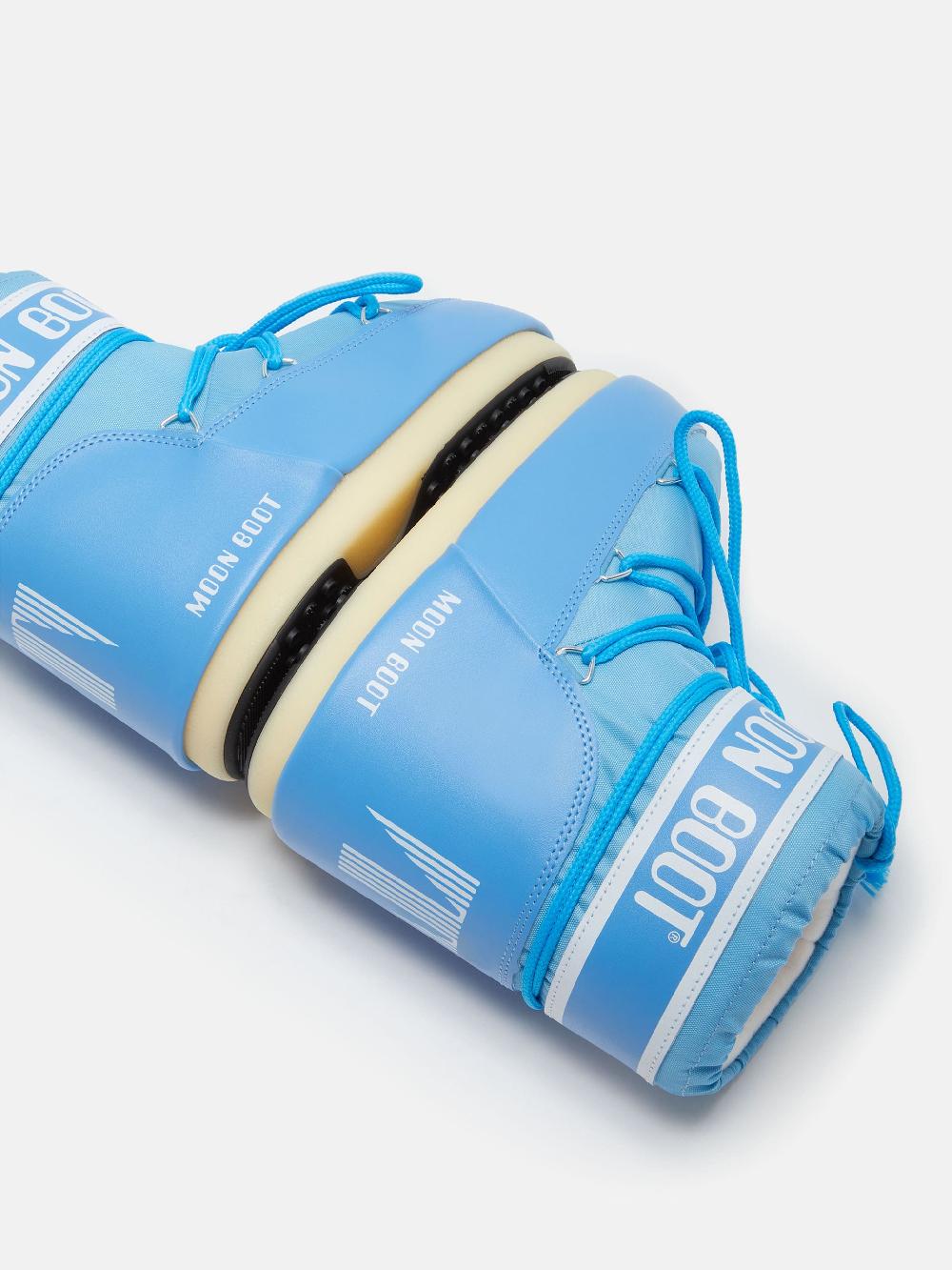 Moon Boot ICON LOW NYLON AZZURRO Nuovo