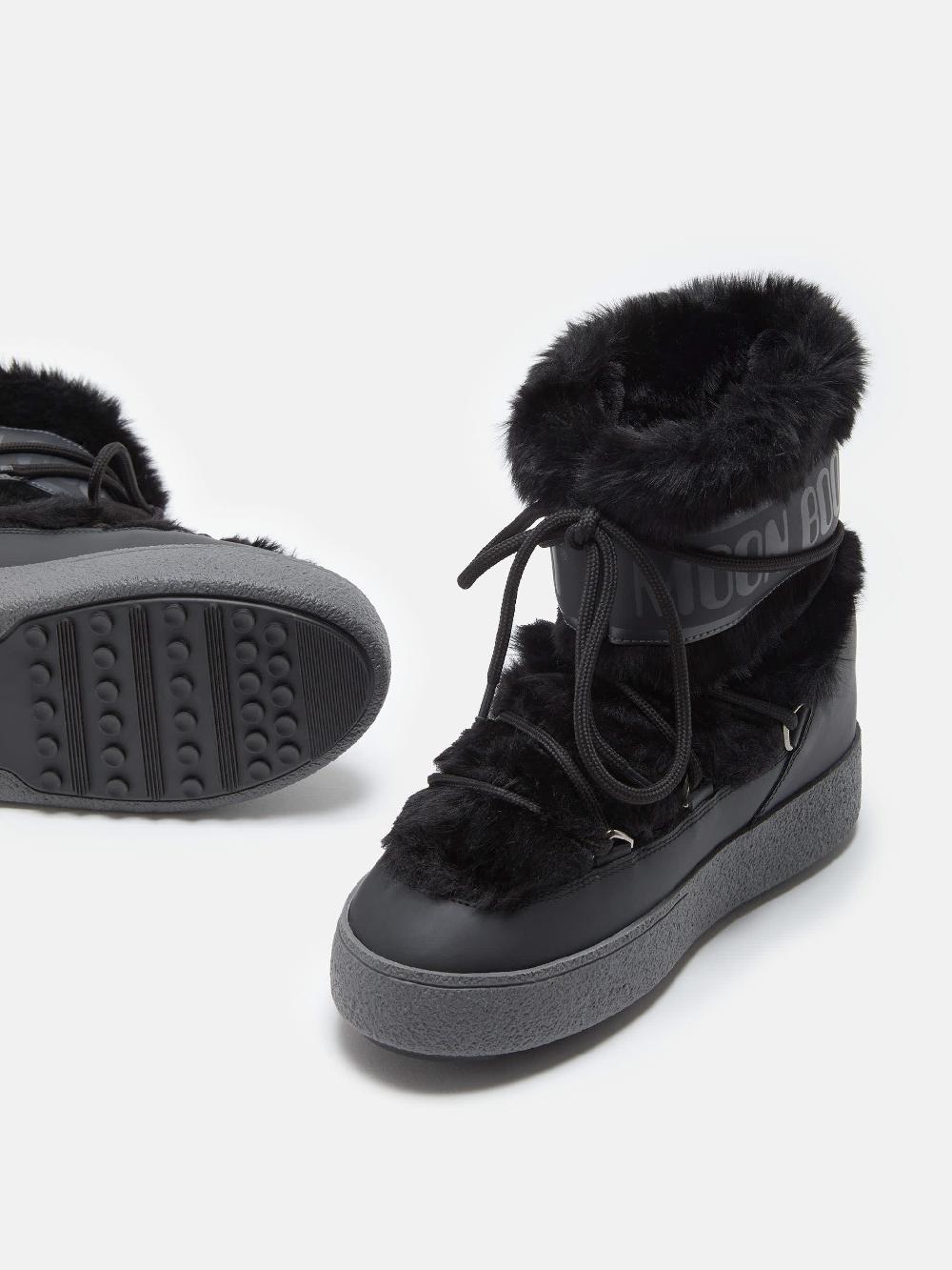 Moon Boot LTRACK LOW FAUX FUR NERO Vendita