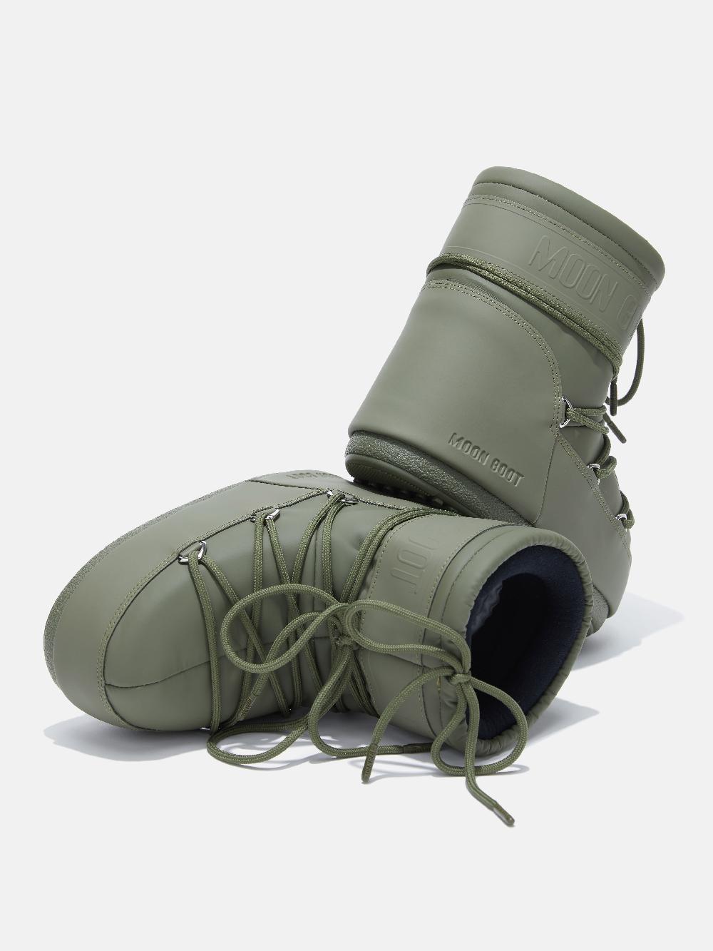 Moon Boot ICON LOW KAKI IN GOMMA Spedizione Gratuita