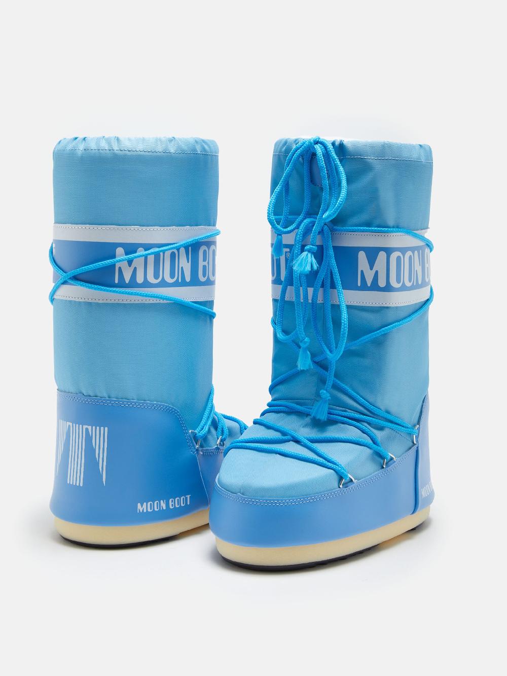 Moon Boot ICON NYLON AZZURRO Consegna Veloce