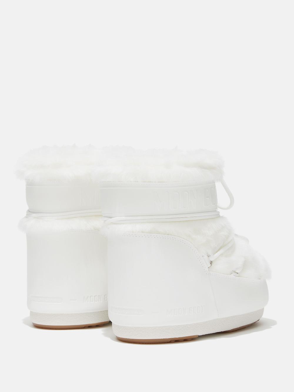 Moon Boot ICON LOW BIANCO IN ECOPELLICCIA Promozione Limitata