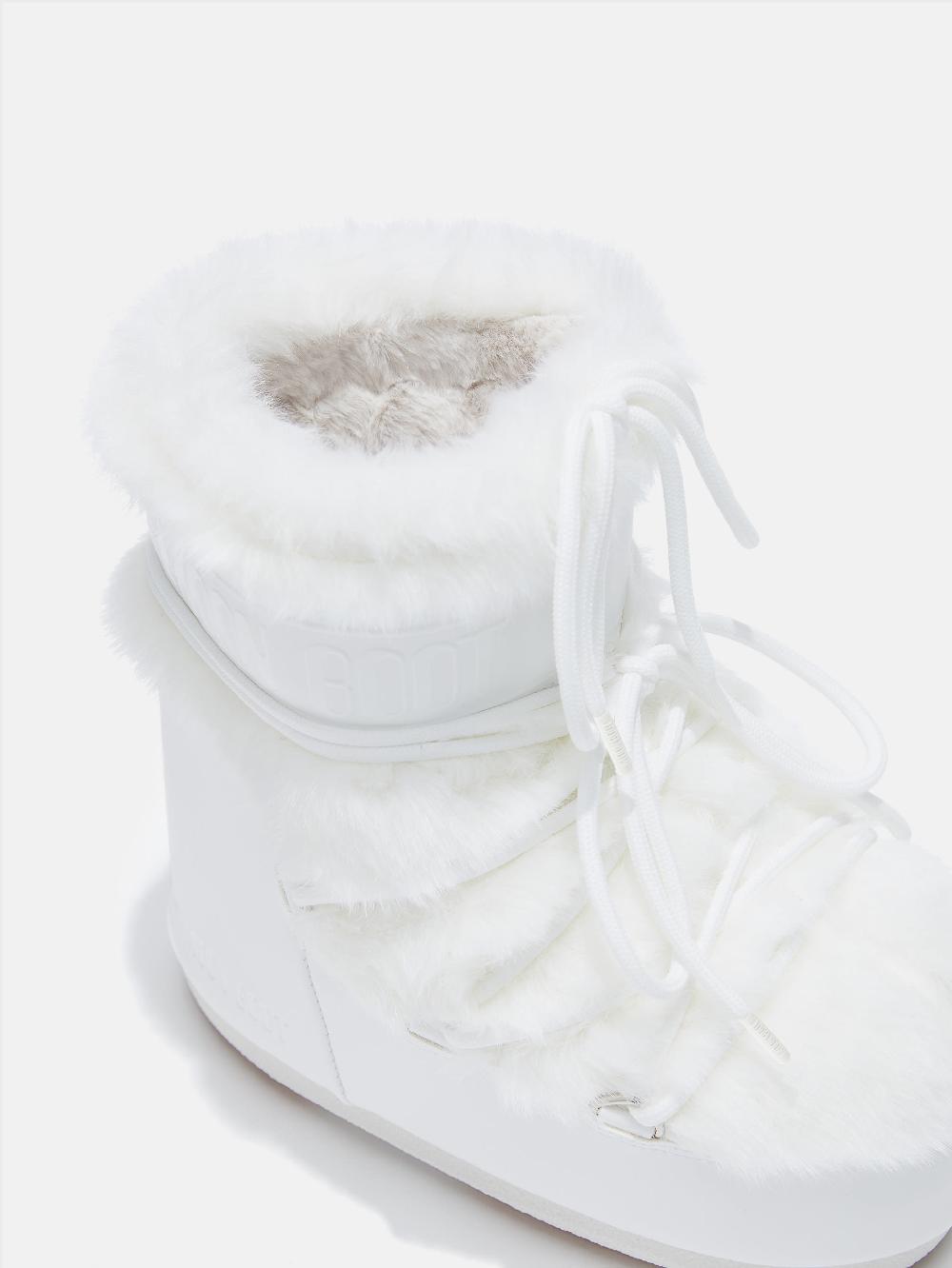 Moon Boot ICON LOW BIANCO IN ECOPELLICCIA Promozione Limitata
