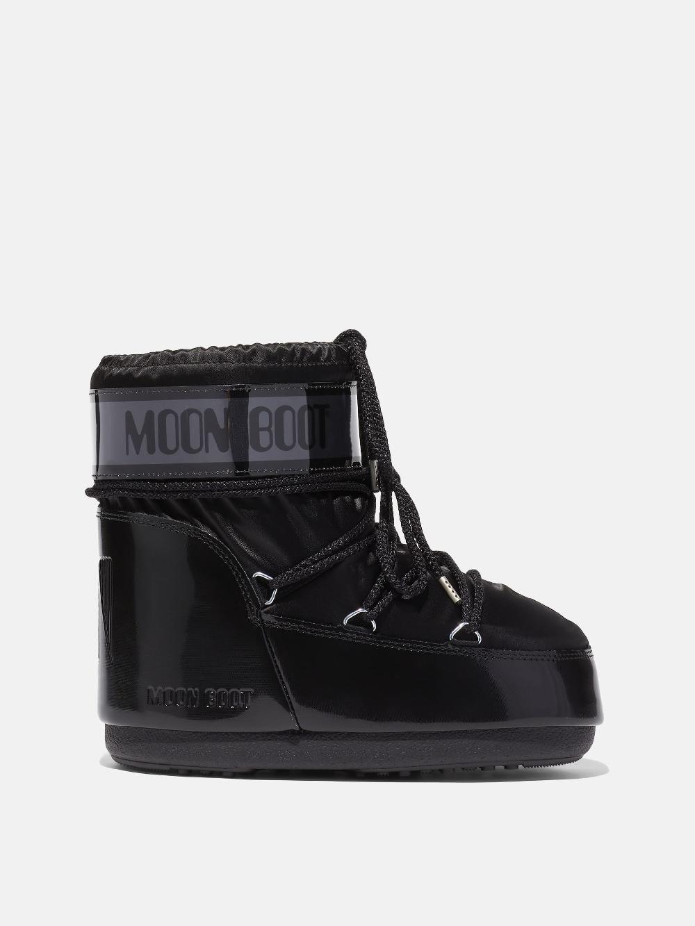 Moon Boot ICON LOW GLANCE NERO IN RASO
