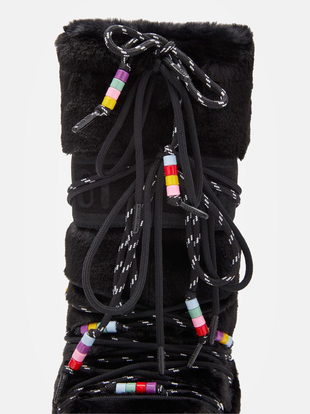 Moon Boot ICON FAUX-FUR BEADS NERO Fino al 60% di sconto