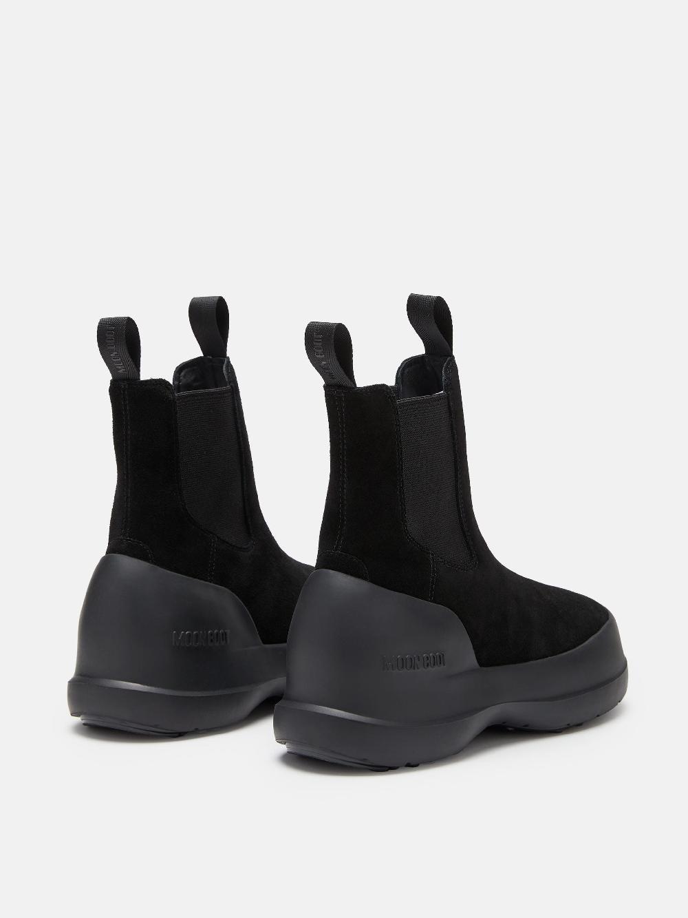 Moon Boot STIVALE LUNA CHELSEA NERO IN PELLE SCAMOSCIATA Sostegno trimestrale