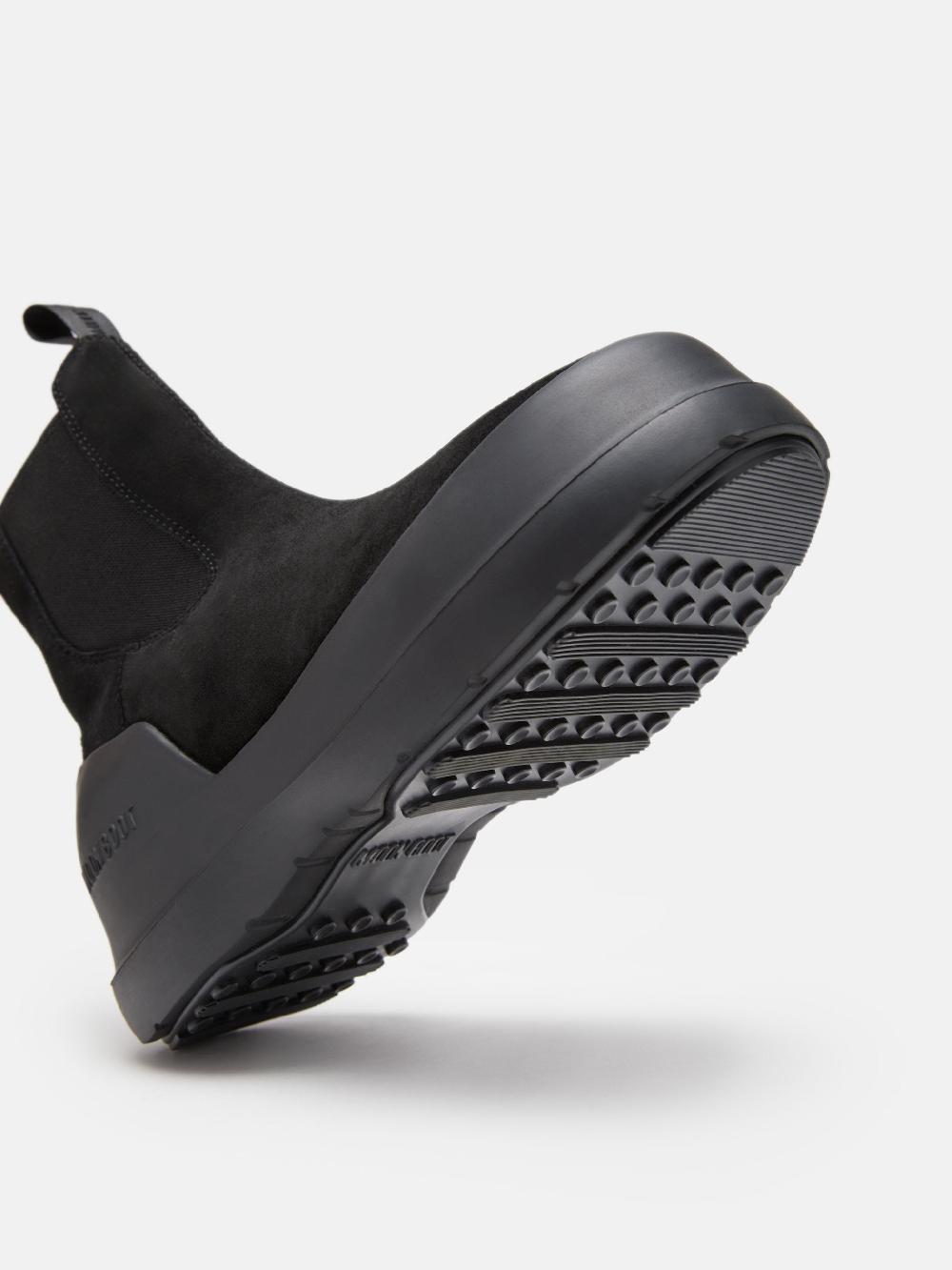 Moon Boot STIVALE LUNA CHELSEA NERO IN PELLE SCAMOSCIATA Sostegno trimestrale