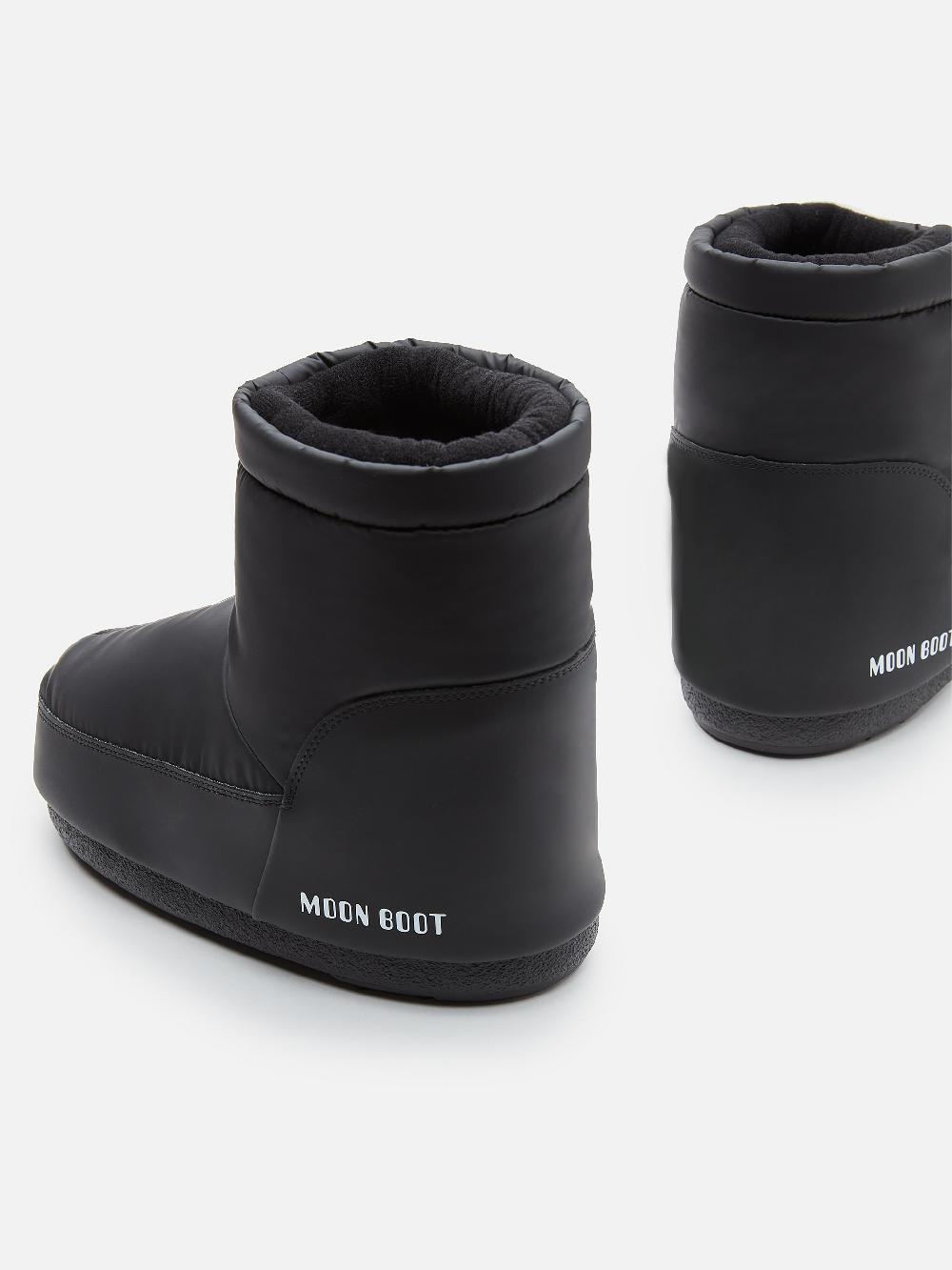 Moon Boot ICON LOW NERO IN GOMMA SENZA LACCI Sconto