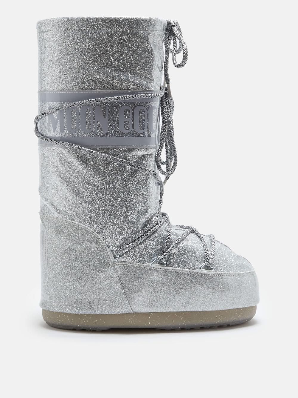Moon Boot ICON GLITTER ARGENTO