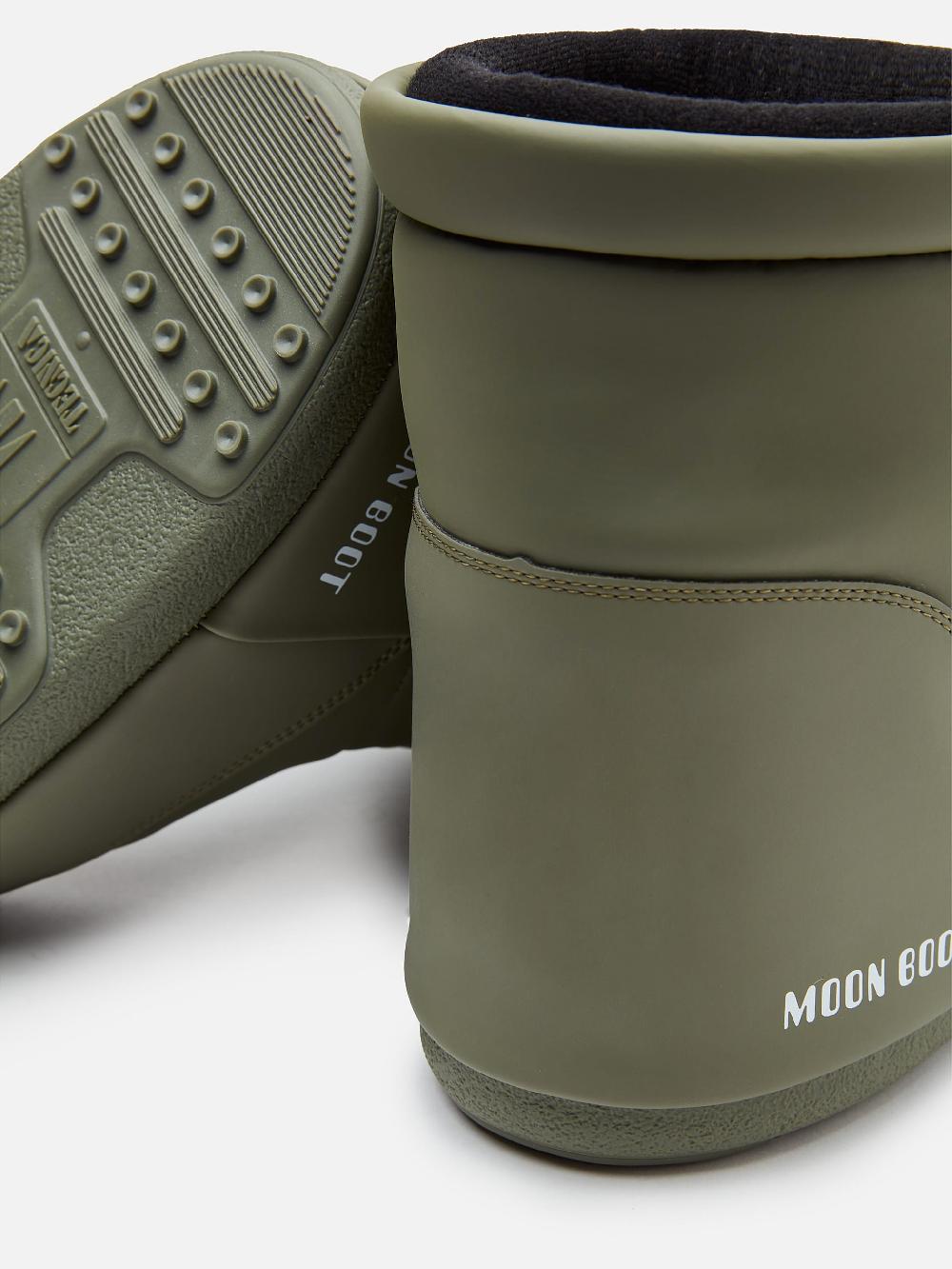 Moon Boot ICON LOW KHAKI IN GOMMA SENZA LACCI Economico