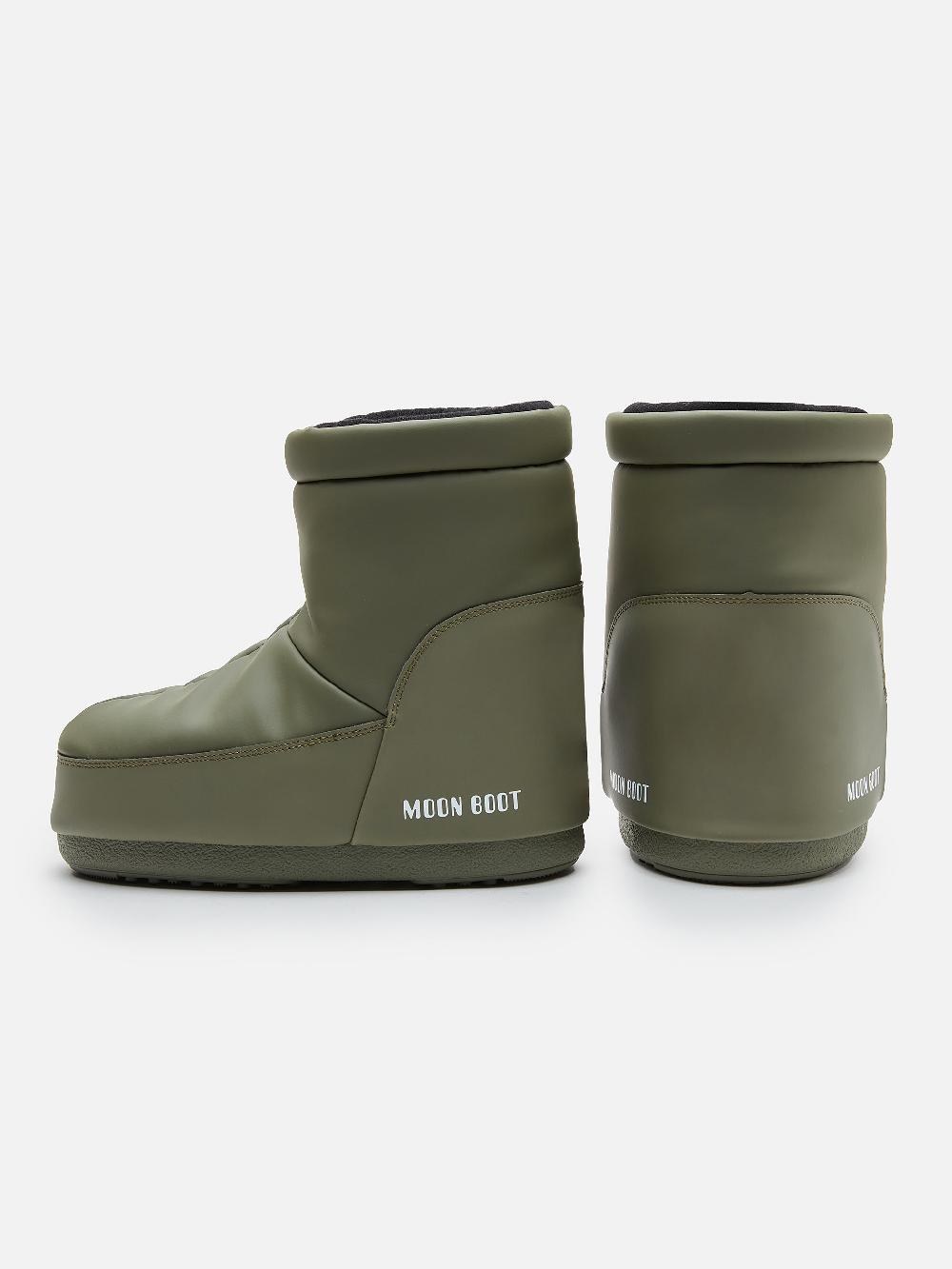 Moon Boot ICON LOW KHAKI IN GOMMA SENZA LACCI Economico