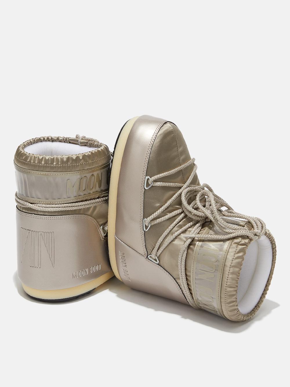 Moon Boot ICON LOW GLANCE PLATINO IN RASO Outlet