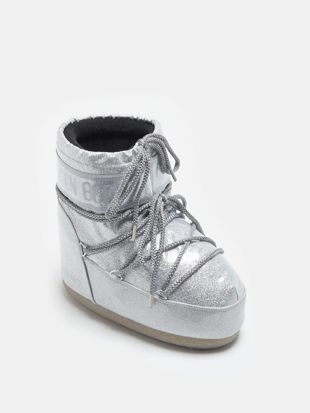 Moon Boot ICON LOW GLITTER ARGENTO Saldi