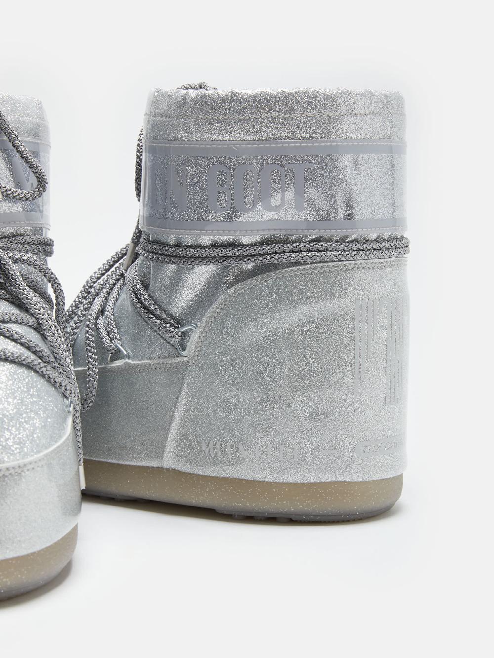 Moon Boot ICON LOW GLITTER ARGENTO Saldi