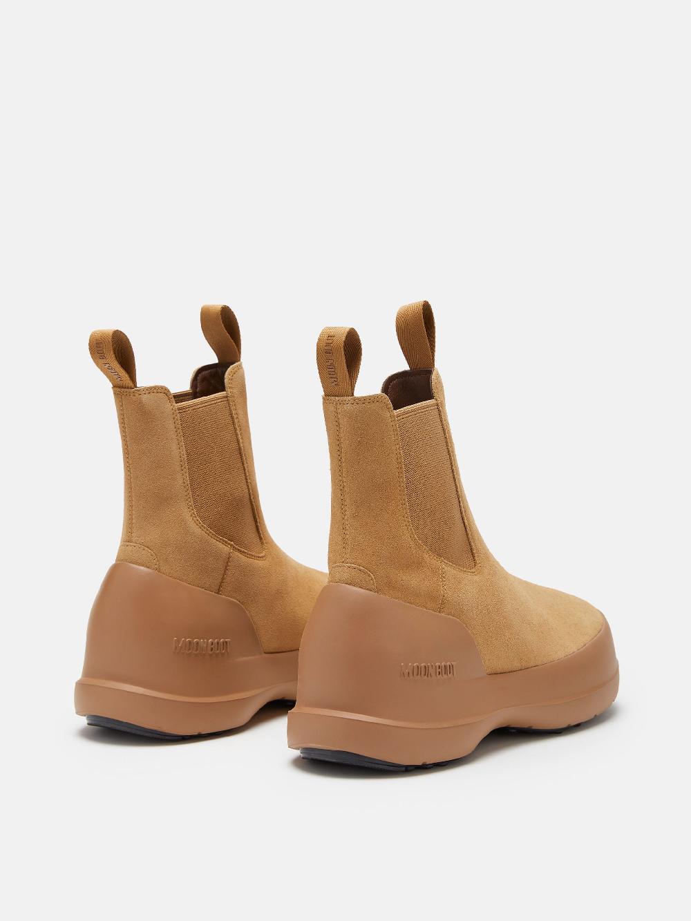 Moon Boot STIVALE LUNA CHELSEA BEIGE IN PELLE SCAMOSCIATA Vendita Economica
