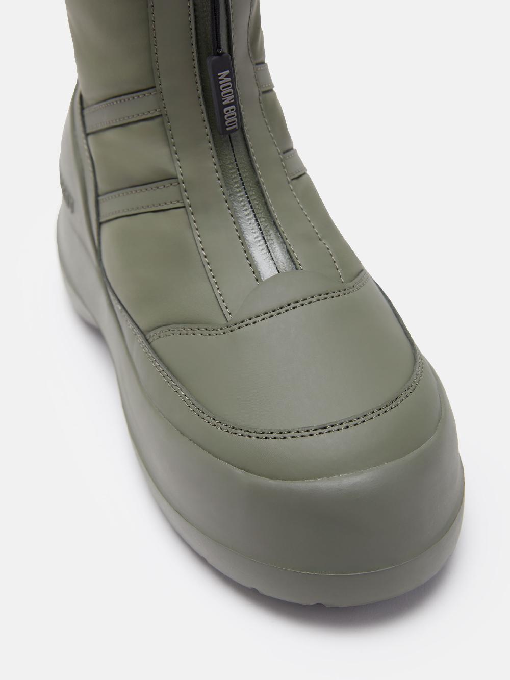 Moon Boot STIVALE LUNA KAKI CON ZIP Nuova