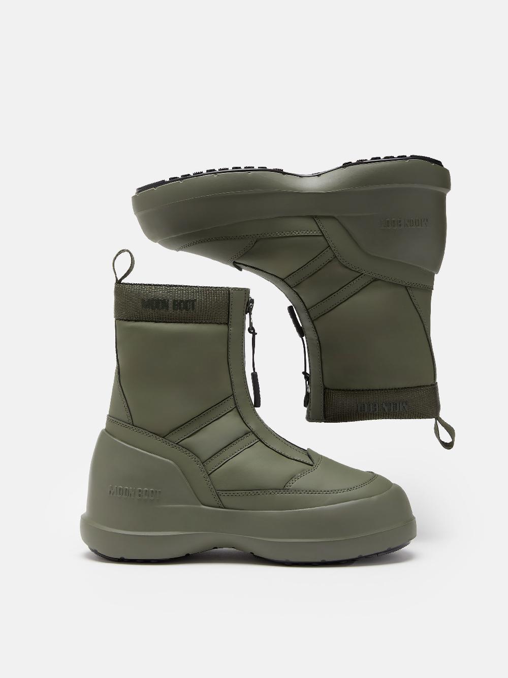 Moon Boot STIVALE LUNA KAKI CON ZIP Nuova