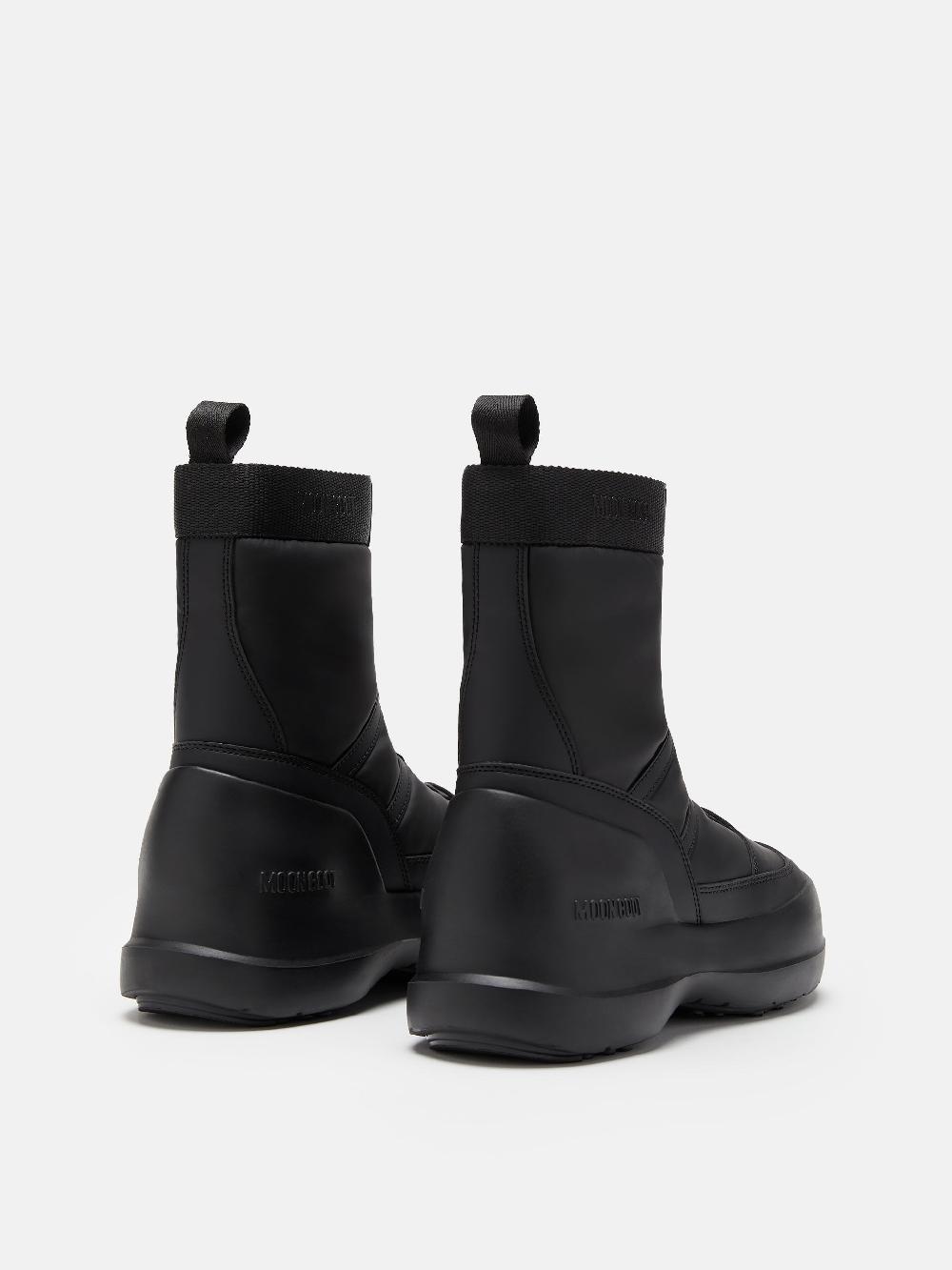 Moon Boot STIVALE LUNA NERO CON ZIP Nuovo