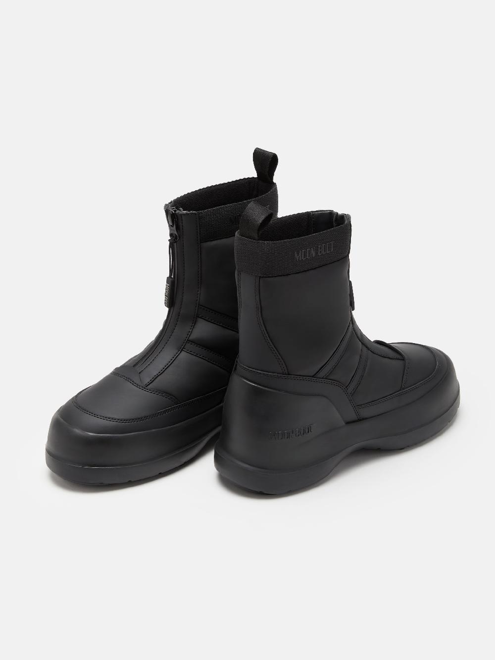 Moon Boot STIVALE LUNA NERO CON ZIP Nuovo