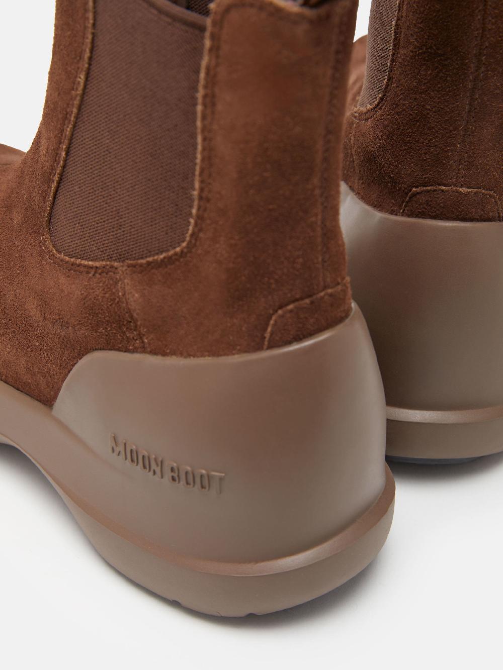 Moon Boot STIVALE LUNA CHELSEA MARRONE IN PELLE SCAMOSCIATA Qualità