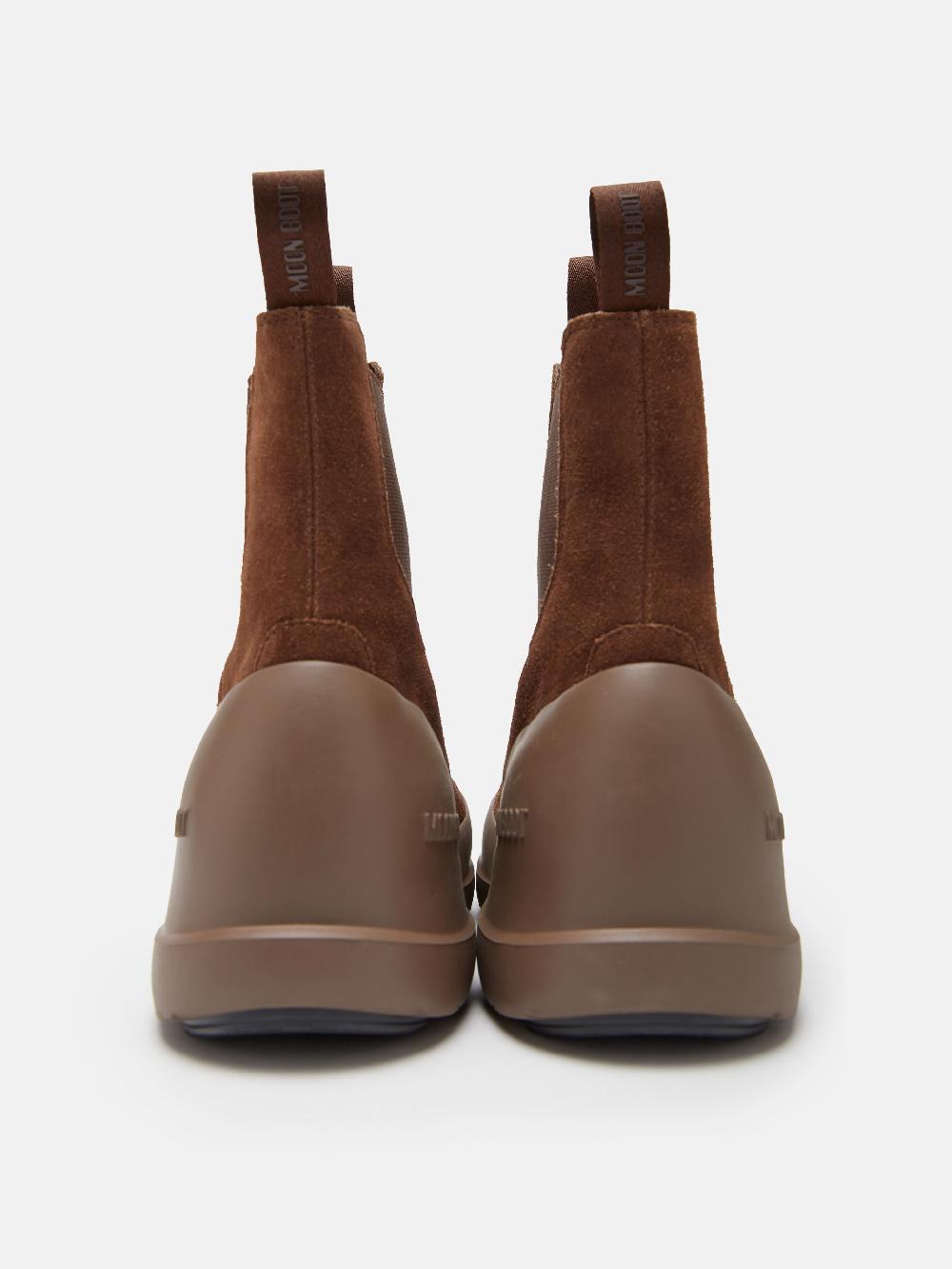 Moon Boot STIVALE LUNA CHELSEA MARRONE IN PELLE SCAMOSCIATA Qualità