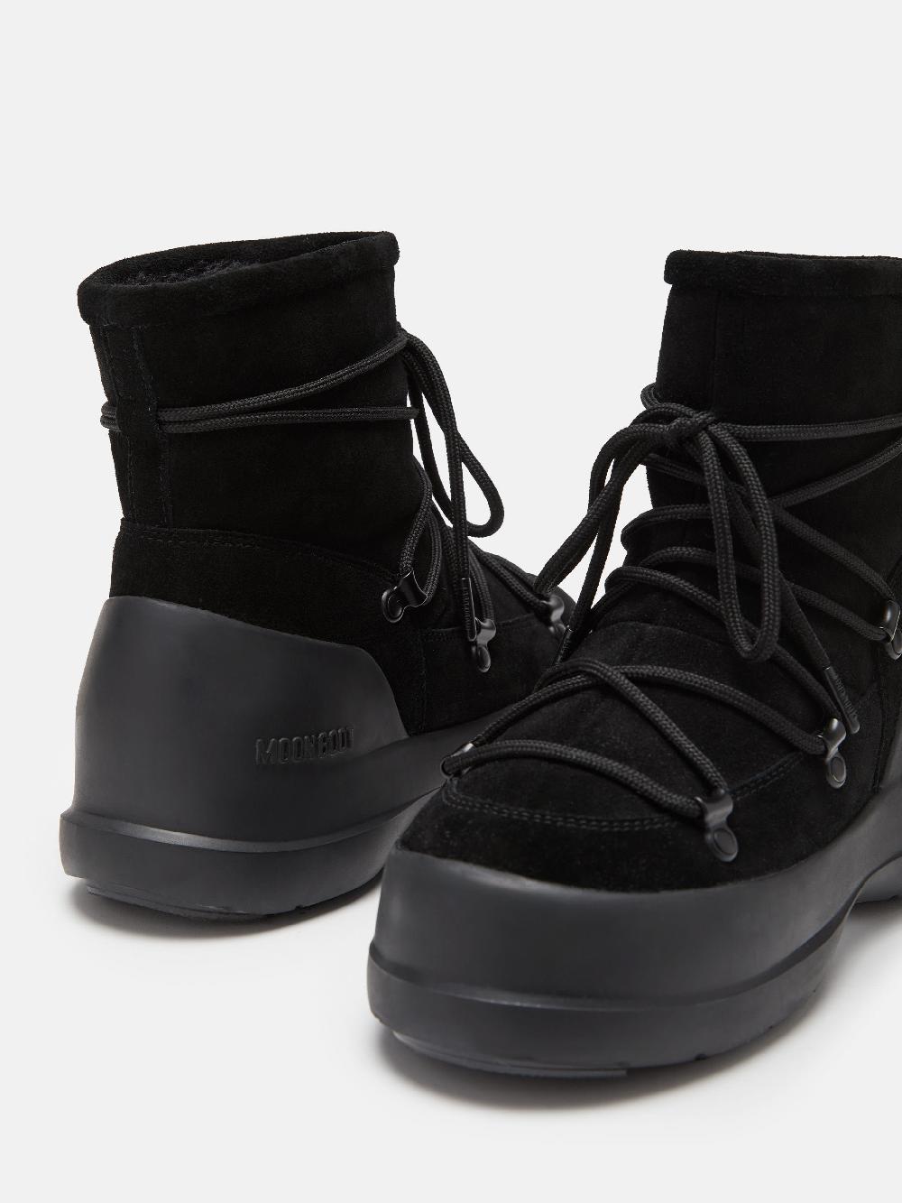 Moon Boot STIVALE LUNA NERO IN PELLE SCAMOSCIATA Promozione Limitata