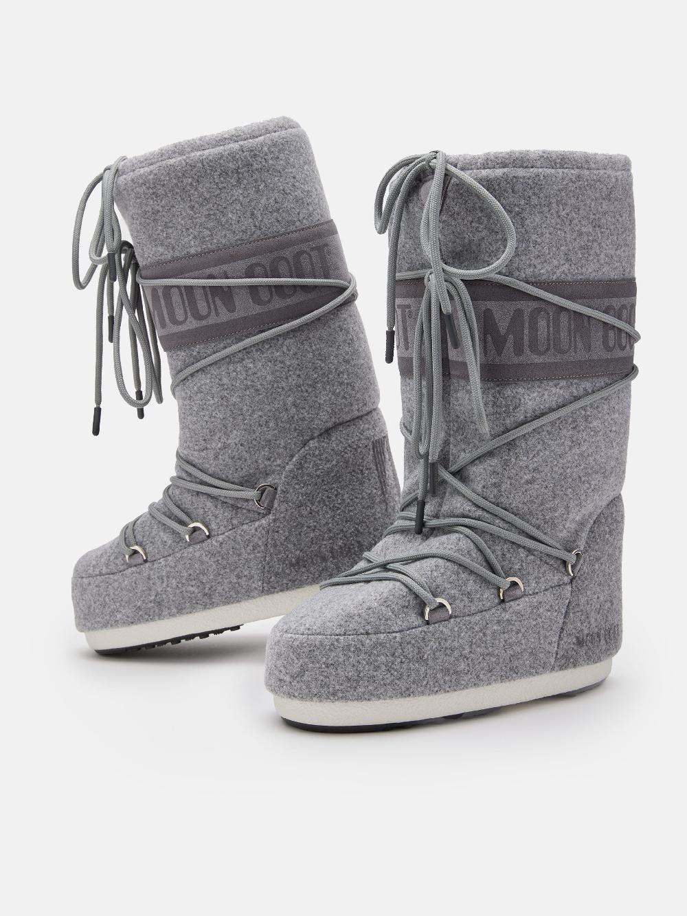 Moon Boot ICON FELT GRIGIO Fino Al -60%